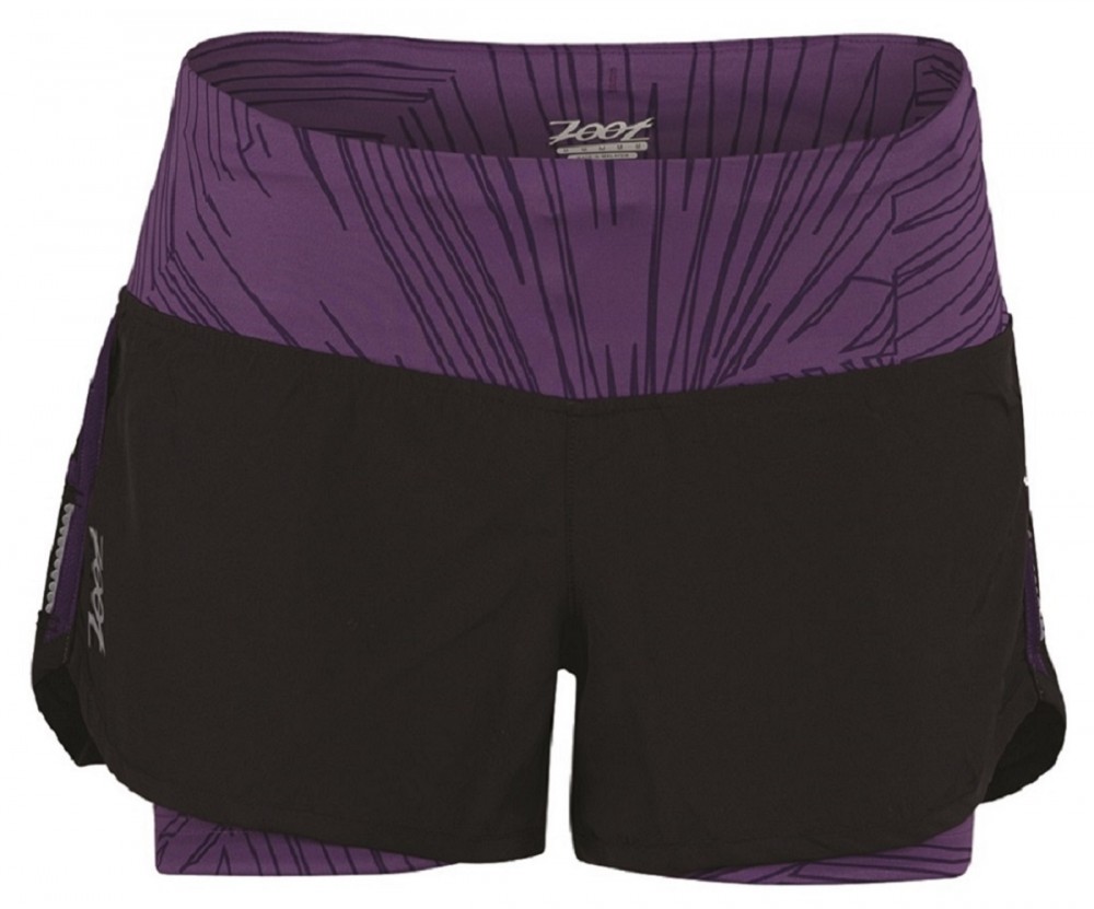 IceFil 2IN1 Shor頂級瑜珈式3吋二合一肌能跑褲(女)(薰衣紫)