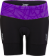 專業級6吋肌能鐵人褲(女)(黑-薰衣紫)